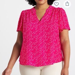 LUSH Remi Button Front Blouse 2x